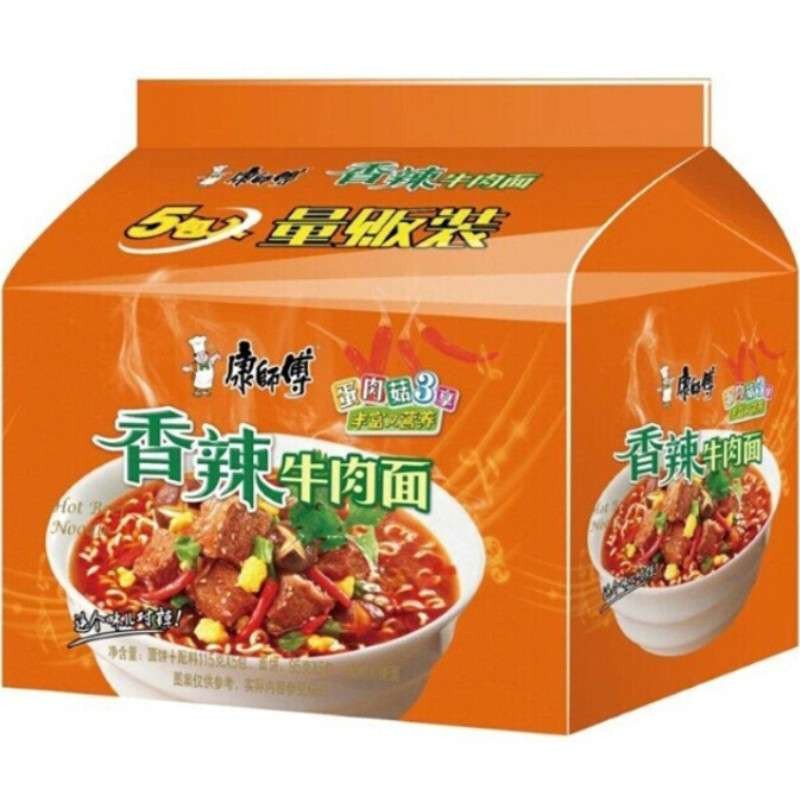 康师傅经典香辣牛肉五包入107g*5五包入107g*5