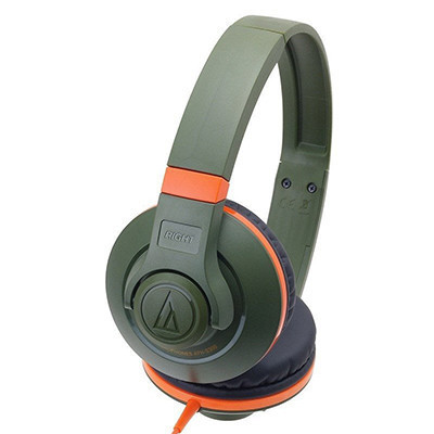 铁三角(Audio-technica)ATH-S300 KH便携式头戴耳机便利的单边出线材风格展现强劲低音音效 卡其色