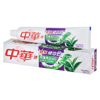 中华 (Zhong Hua) 优加健齿白牙膏 尚品白茶200g[联合利华]