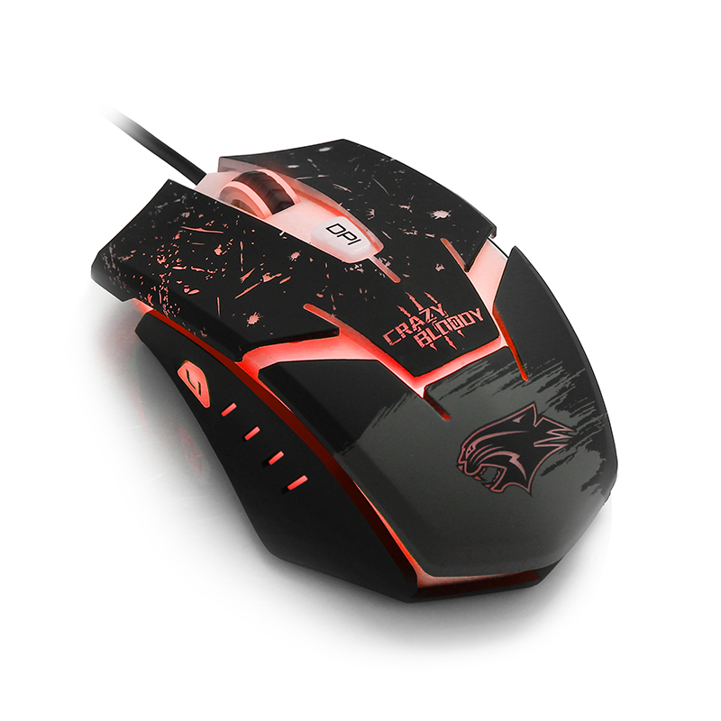 达尔优（dare-u） 嗜血狂 炫光游戏鼠标