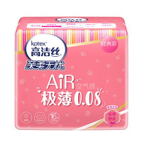 高洁丝(Kotex)AIR0.08极薄棉柔姨妈巾日用240mm*16片