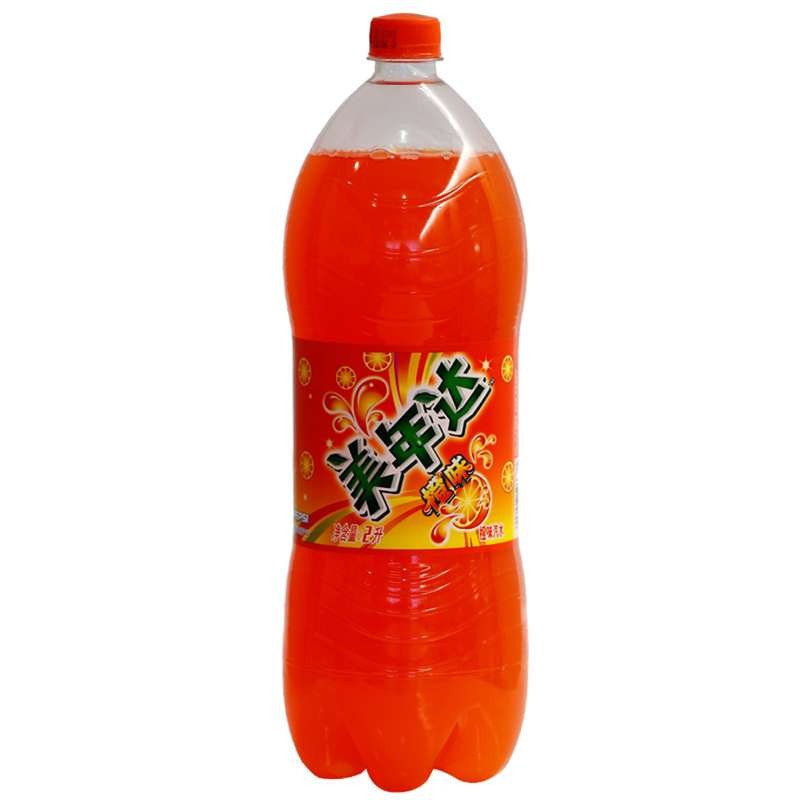 美年达 橙味汽水 2l