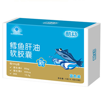 酷幼 鳕鱼肝油软胶囊 0.5g/粒*30粒