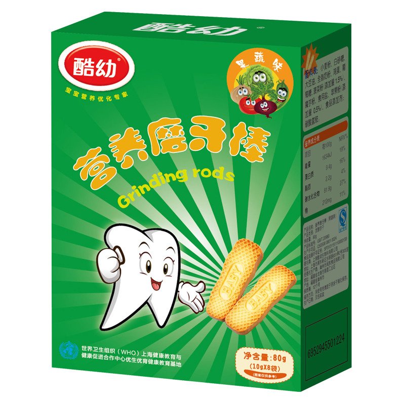 酷幼 营养磨牙棒(果蔬味)80g