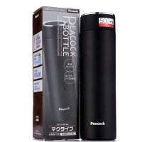 日本孔雀(Peacock)高端质感男士水杯不锈钢真空保温杯AMM-50(BD)商务休闲送礼必备茶杯磨砂黑50