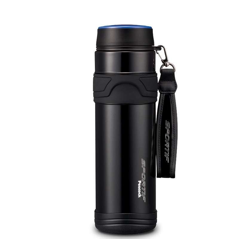 日本孔雀(Peacock)高端运动水壶不锈钢真空保温杯AMX-RS80(RC)户外车载旅行送礼必备茶杯红色800