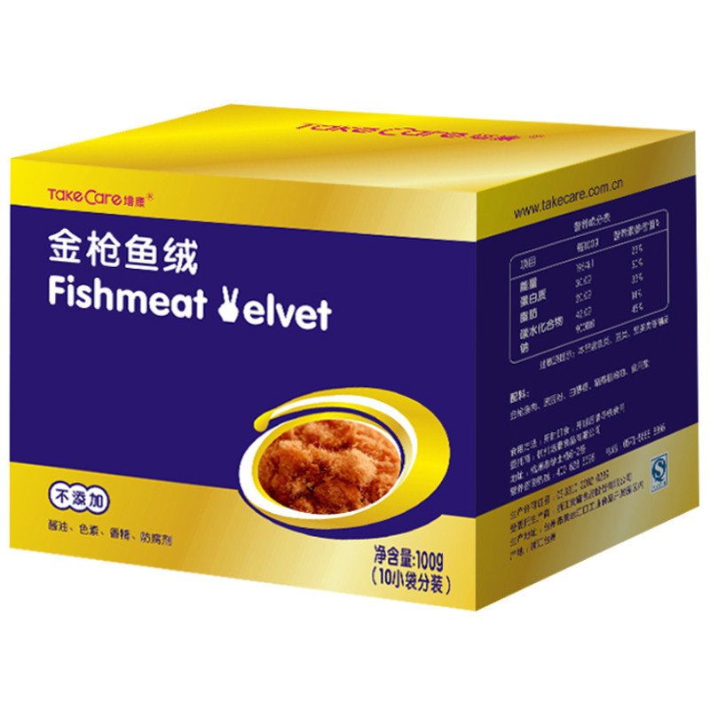 [苏宁自营]培康(TakeCare) 儿童零食 金枪鱼绒100g(10小袋分装)