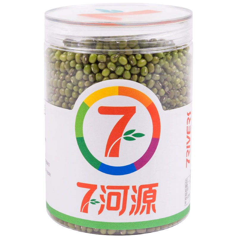 七河源 大明绿豆450g 国产食品 粮油 杂粮 绿豆 无添加 可发豆芽 打豆浆 五谷 粗粮 桶装 大米伴侣