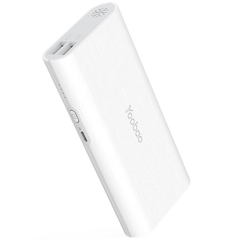 羽博 10000毫安 N7 移动电源/充电宝 双USB 手机平板通用 白色