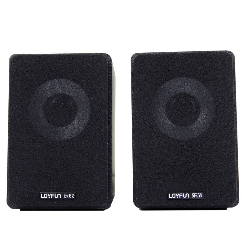 乐放(LOYFUN) M30 (线控+木质)USB低音炮/多媒体电脑音箱/手机音响(黑色)