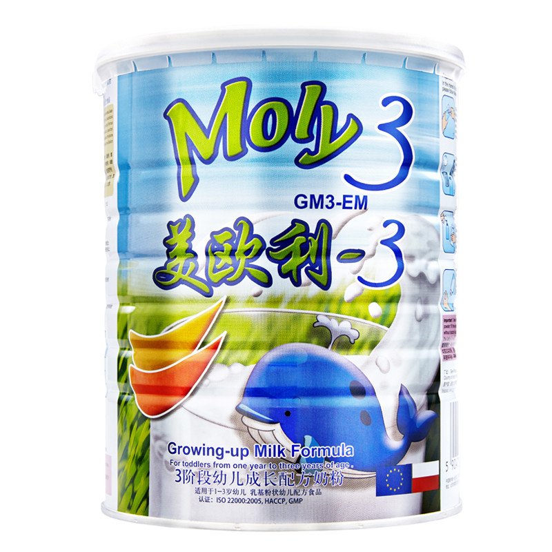 美欧利(Moly)3阶段(12-36个月)幼儿成长配方奶粉900g