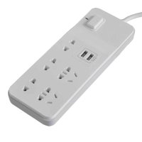 小六位白色USB1.8米电源转换器