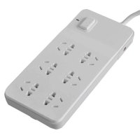六位白色过载1.8米电源转换器