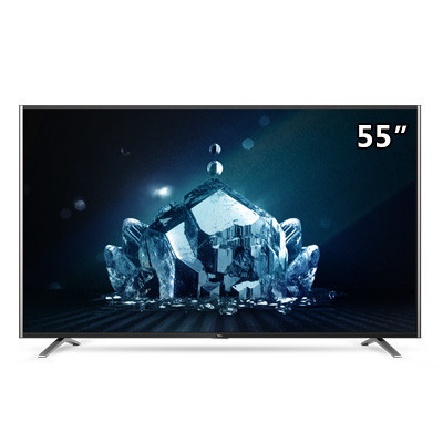 TCL L55C1-UDG 55英寸 4K超清 高色域 镜面低反射屏 纤薄安卓智能LED电视(黑)