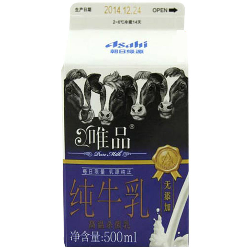 朝日 唯品纯牛乳500ml