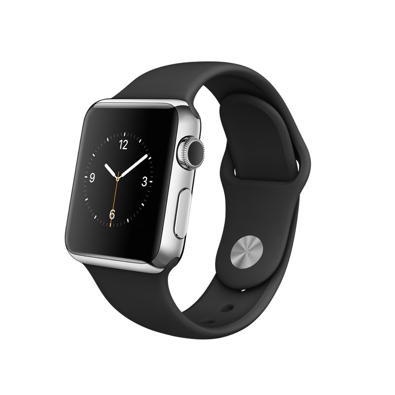 Apple Watch 38毫米(MJ2Y2CH/A)不锈钢表壳 黑色运动型表带