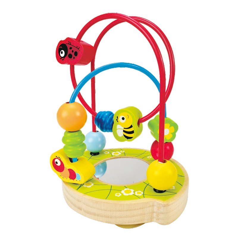 Hape宝宝花园绕珠1-2岁宝宝益智小串珠婴儿童玩具底座带吸盘男孩女孩玩具