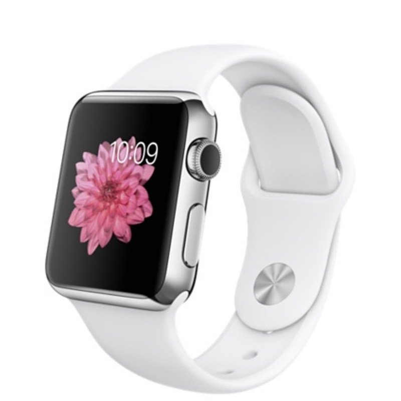 APPLE MJ302ZP/A 38MM SS CASE WHITE SPORT BAND WATCH