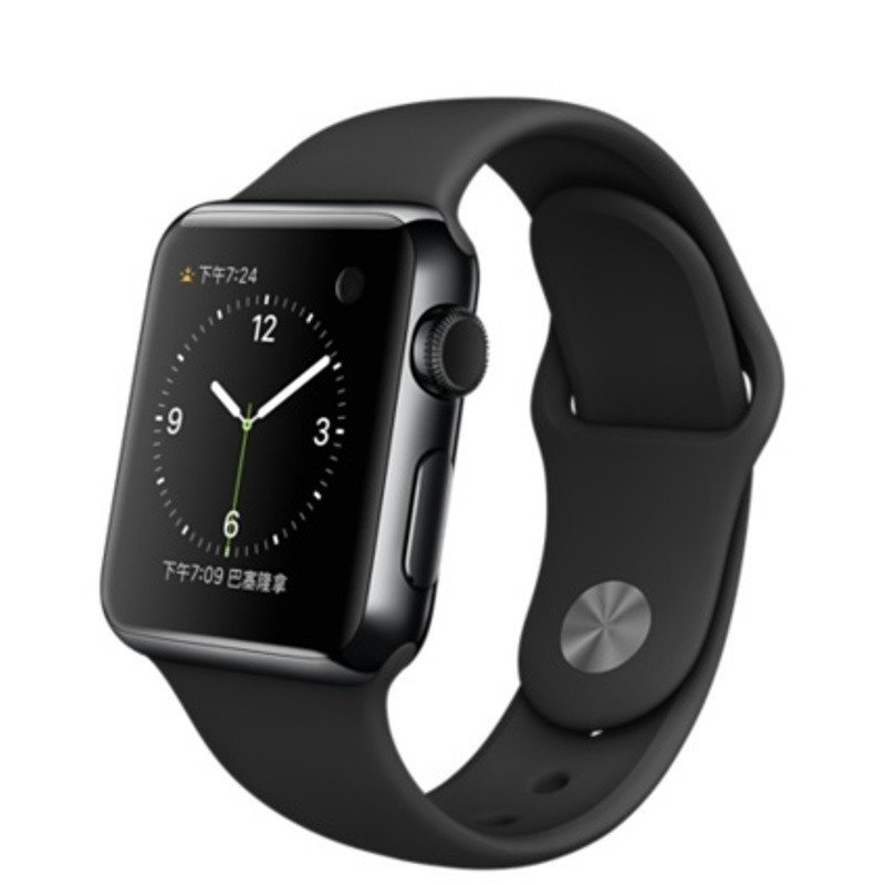APPLE MLCK2ZP/A 38MM BLACK SS CASE BLACK SPORT BAND WATCH