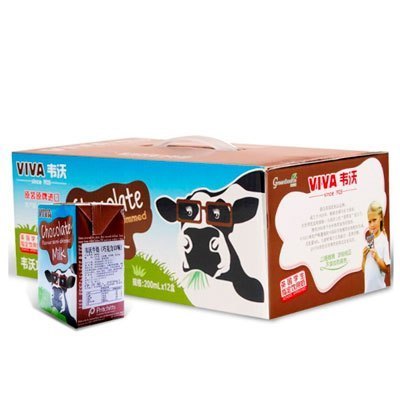韦沃VIVA牛奶(巧克力口味)200ml*12盒英国进口
