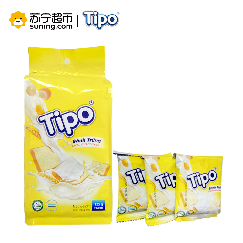 友谊牌 (TIPO)奶蛋酥脆面包干 135g/袋