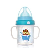 优优马骝(YoYoMonkey) 宽口双层玻璃奶瓶 MS295 150ml 粉红色