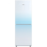 美的(Midea)BCD-190CM(E) 190升 时尚格子面板 低噪静音 节能省电 环保内胆双开门双门式电冰箱