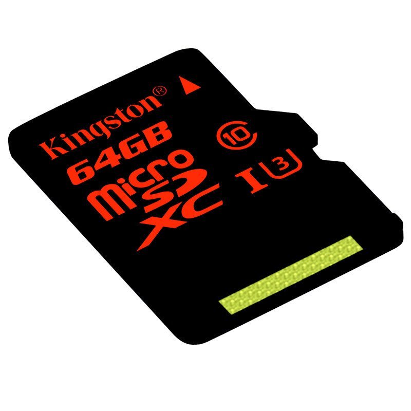 金士顿(Kingston)64GB TF卡(Micro SD) 存储卡U3 4K, 读100MB/s写80MB/s