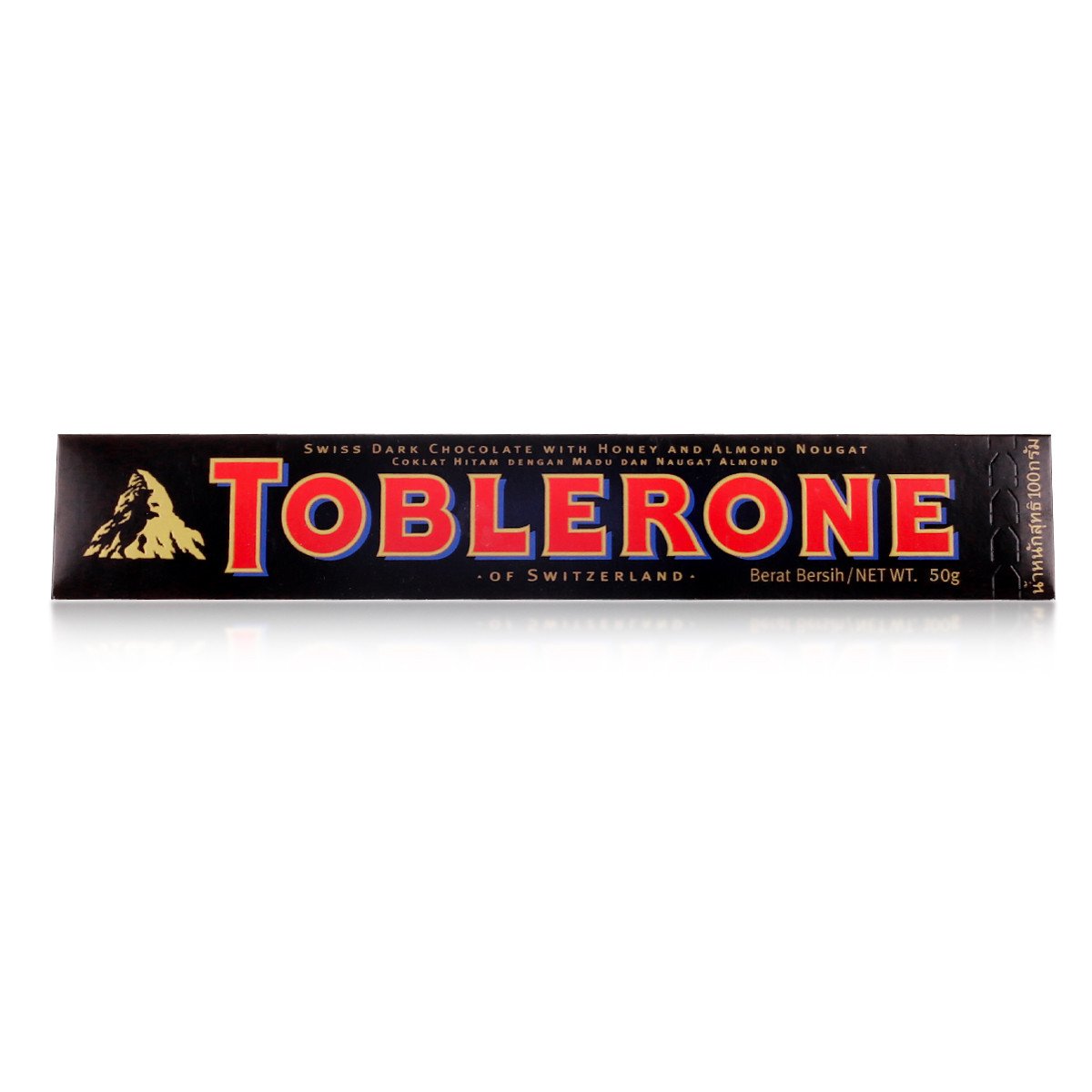 瑞士三角TOBLERONE 黑巧克力含蜂蜜及巴旦木糖 50g/