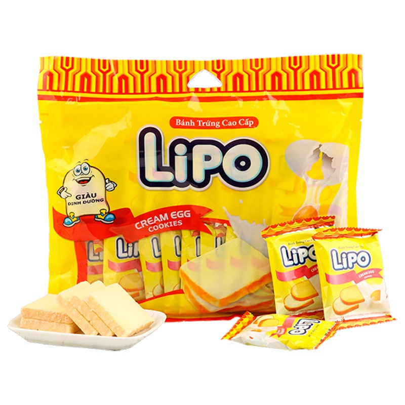 Lipo 进口糕点 面包干奶油味200g 休闲零食 越南进口