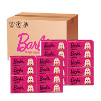 芭比(Barbie) 抽纸 经典倍韧三层130抽18包大规格(长幅)(整箱销售)卫生纸