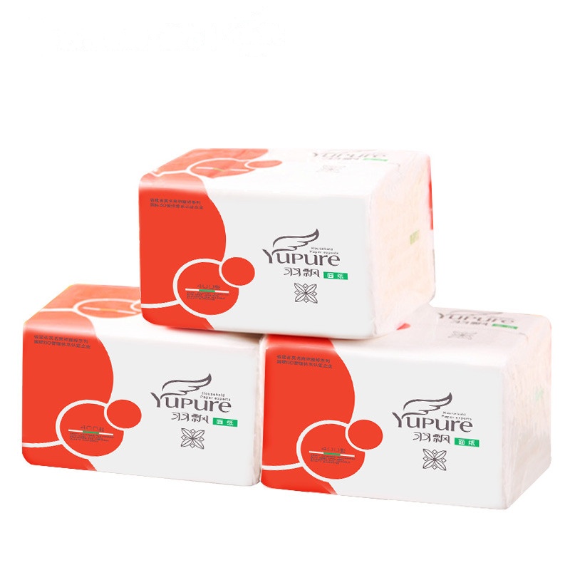 羽飘 抽纸 3层抽取式面巾纸 400张*3包特惠装 厚实柔韧 实惠量贩 柔厚亲肤卫生纸 纸巾
