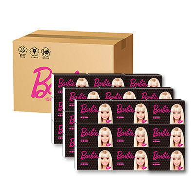 芭比(Barbie) 抽纸 经典倍韧系列三层40抽30包大规格(长幅)卫生纸 (整箱销售)