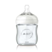 新安怡 宽口径自然原生玻璃奶瓶4oz/120ml