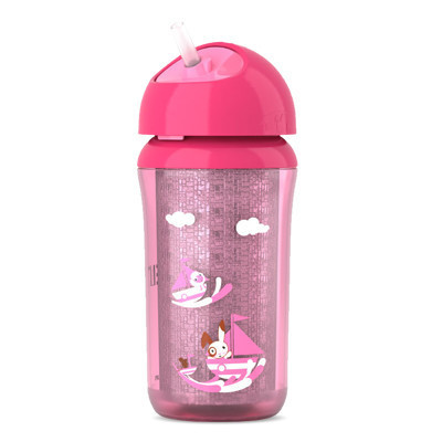 飞利浦 AVENT 新安怡9安士双层隔热吸管杯 260毫升(12月以上宝宝适用)(蓝色,粉色) SCF766/00