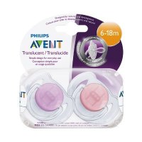 飞利浦 AVENT 新安怡透明状安抚奶嘴(6-18个月) 对装 SCF170/22 英国原装进口