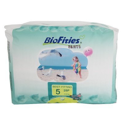 爱婴舒坦(BioFities) 自然天使系列拉拉裤 5号 (12-22公斤) 28片XL码 原装进口