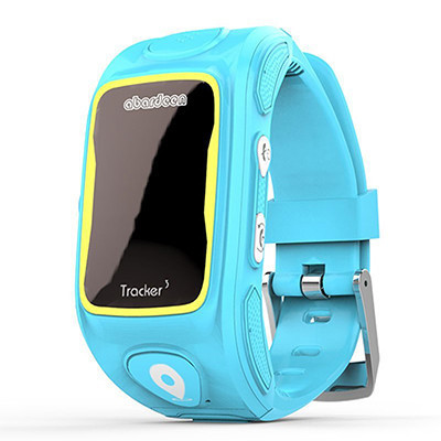 阿巴町三代3代 儿童智能通话电话手表手机 学生GPS定位 防丢多功能手环 蓝色