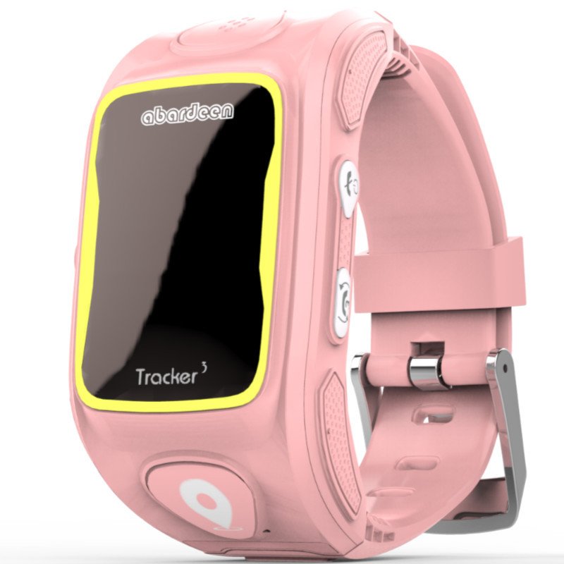 阿巴町三代3代 儿童智能通话电话手表手机 学生GPS定位 防丢多功能手表 粉色