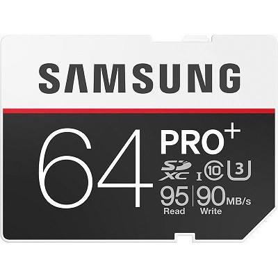 三星（SAMSUNG）SD存储卡 64G（CLASS10 UHS-3 95MB/s）PRO Plus 专业版+