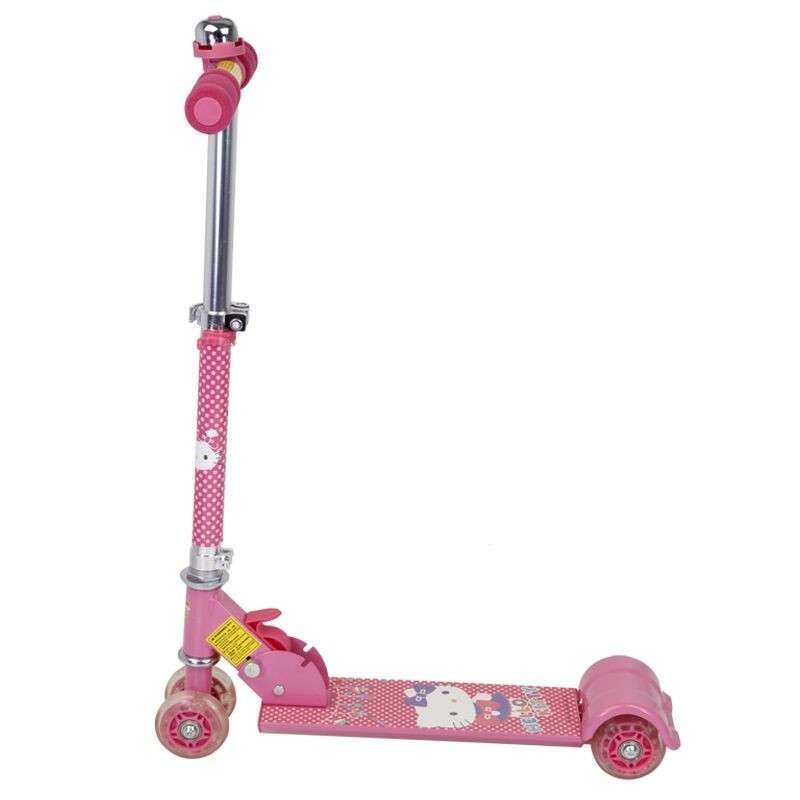 迪士尼Disney儿童四轮滑板车宝宝4轮踏板车全闪光可折叠2-5岁