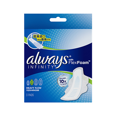 护舒宝液体卫生巾 日多日用 270mm 3片限量装 液体材料 10倍吸收 欧美进口未来感·极护姨妈巾