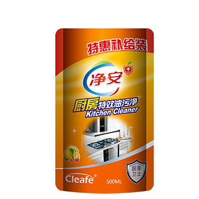 净安(cleafe)厨房油污净 500ml/袋