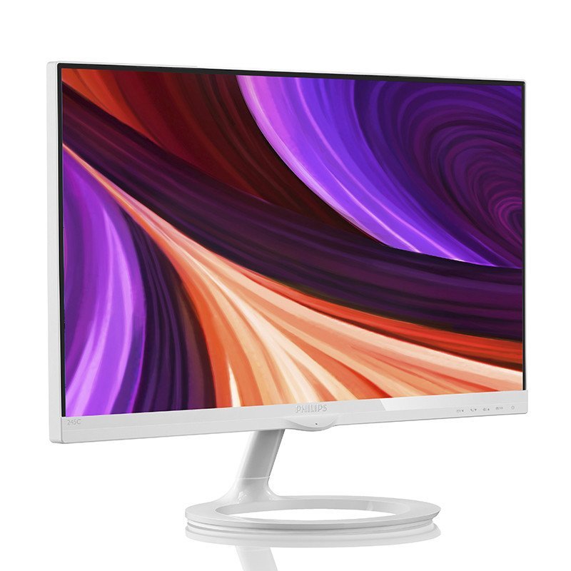 飞利浦(PHILIPS) 245C5QSW 23.8英寸 AH-IPS面板 窄边硬屏 美型设计 电脑显示器