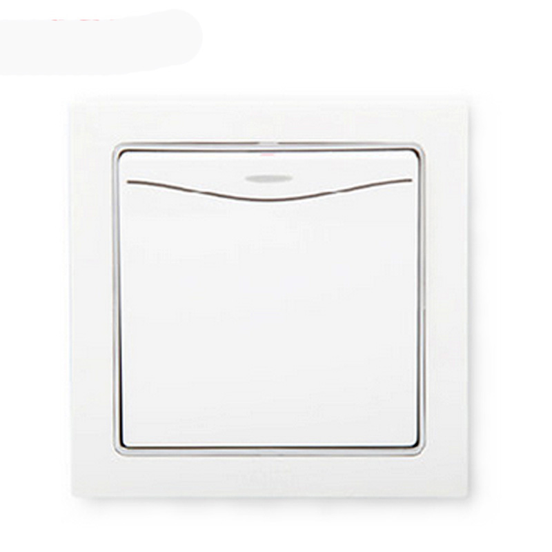 ABB开关插座 德宁雅白 单联/一位/一开单控带装饰线开关面板AN131