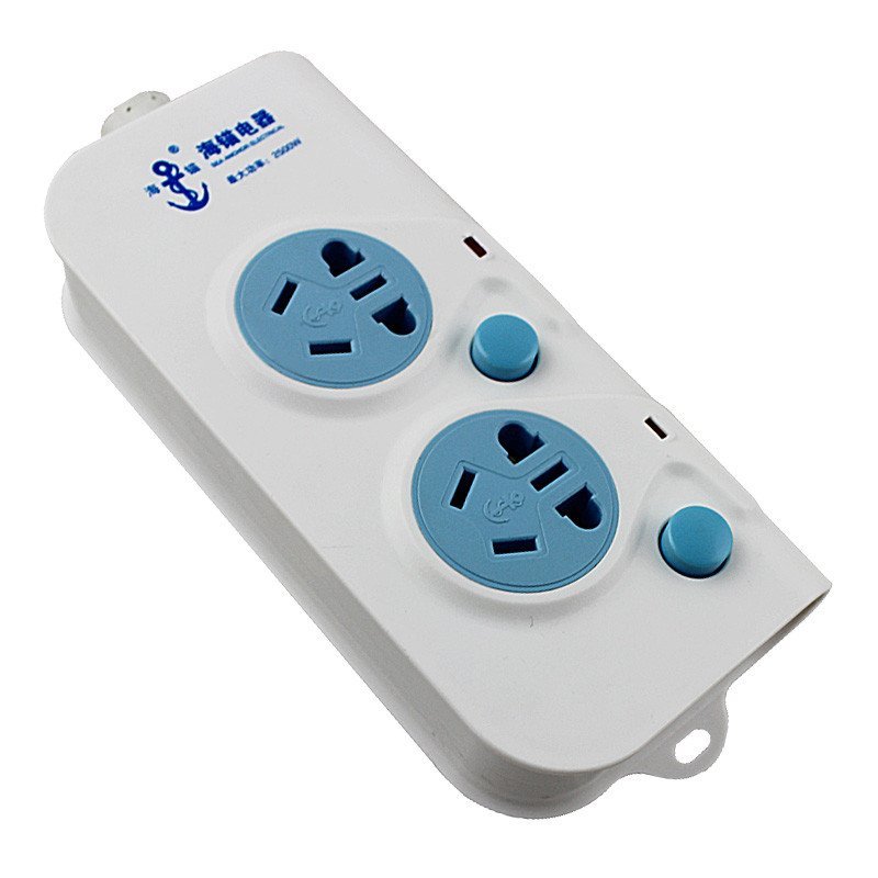 海锚插排独立开关接线板2插位1.5米拖线板 插线板 排插B02