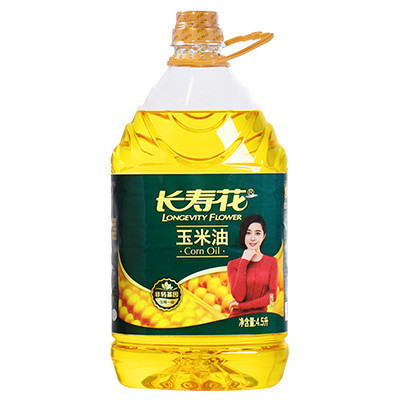长寿花 压榨一级玉米油4.5L 非转基因物理压榨食用油