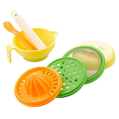 [苏宁自营]日康(rikang)辅食研磨器/碗 RK-3706 婴儿辅食研磨器七件套 研磨 榨汁 捣碎 过滤 喂食器