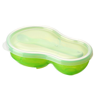 [苏宁自营]日康(rikang)磨盒 RK-3708 便携磨器 宝宝辅食碗 安全PP环保 喂食两用碗