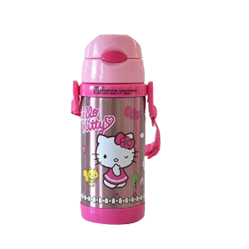 HelloKitty悦趣儿童吸管杯透明粉350ML